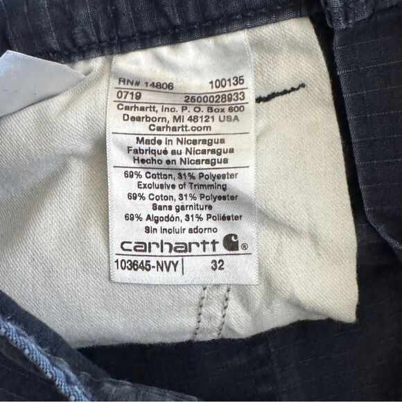 Carhartt Men's Blue Cargo Shorts Size 32 - Picture 3 of 3